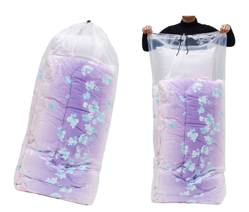 SPICY SERVED Big Plastic Bags Multi-Purpose Drawstring Bag Set Dust Cover For Keeping Golf's Bag, Picnic Mattress Good for Household Organizing Reusable Set of 2 Sizes - Image 3
